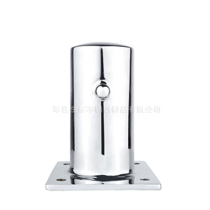 Shining Stainless Steel Cylindrical Bollard 120mm 150mm Thickened Base Plate For Marine Docks <b>Yachts</b> - Product Image 3