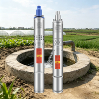 Pompe submersible électrique en acier inoxydable pour forage, avec moteur haute pression de 0,5/1,5 CV pour l'irrigation des puits profonds