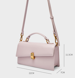 Sac à bandoulière pour femme en cuir PU avec logo personnalisé, fermeture à boucle métallique, sac pour femme, mini tendance - Product Image 3