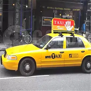 Двухстороннее такси на крыше, рекламный светодиодный экран, одностороннее такси, СВЕТОДИОДНЫЙ знак с беспроводным управлением, уличный светодиодный дисплей для такси p5