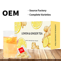 OEM/ODM Wholesale Natural Lemon & Ginger Tea Bagged Customized Private Label Herbal Flavor Tea