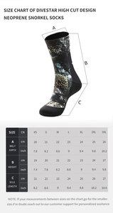 DIVESTAR Custom 3mm 5mm 7mm Neoprene Opencell Inner Camouflage <strong>Waterproof</strong> Warm Spearfishing Freediving Diving <strong>Socks</strong> - Product Image 5