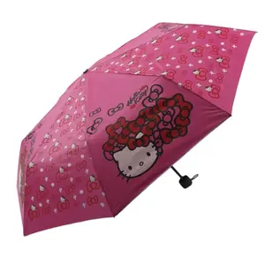 Hello KT girls cute umbrellas kids cartoon folding umbrella