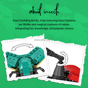 KAZI KY80041 Mini Série Insectes : Grasse-pierre, Licorne, Scarabée – Adorables Petits Animaux à Assembler – Jouets et Kits de Construction pour Enfants – Cadeau Idéal - Product Image 3