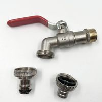 Levier à longue poignée Robinet d'eau sphérique en laiton Robinet de lavage de tuyau en zinc