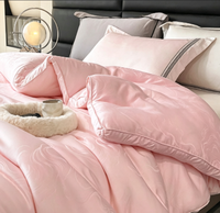 Couette légère et respirante en duvet de canard, taille Queen, pour l'automne et l'hiver, insert de couette fin blanc en tissu de coton, ensemble de literie