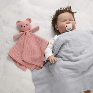 Manta <span class=keywords><strong>de</strong></span> edredón <span class=keywords><strong>de</strong></span> oso <span class=keywords><strong>de</strong></span> peluche para bebé, algodón orgánico estereoscópico, lindo bordado, suave, juguete cómodo para bebé para chico - Product Image 4