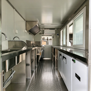 Rimorchio Versatile per Catering e Concessioni 3m/9.84ft in Vetroresina e Alluminio con Finestra in Vetro, Servizio Fast Food, Acciaio Inossidabile, per Hotdog e Dolciumi - Product Image 6