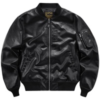 Blouson Bomber Vintage Homme Haute Qualité, Coupe Ample, Style Moto, Coupe-Vent, Chaud, en Cuir PU, Fermeture Éclair, Hiver, Uniforme de Baseball, Rembourré Coton