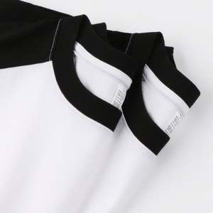 100% coton haute qualité rétro impression personnalisée 250g col rond t-shirt hommes couleur bloc Streetwear personnalisé t-shirt pour hommes - Product Image 5