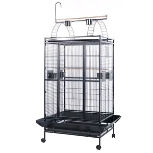 Steel Aviary Chicken Coop Pet Parrot Cage Bird Cage With Roof And Food Bowl Breeding Cage Bird Parrot