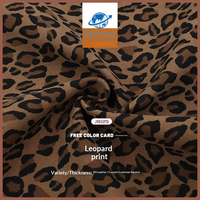 Cuir artificiel PU imprimé léopard rétro américain, résistant à l'abrasion, pour sacs, bagages et sacs de rangement J8125