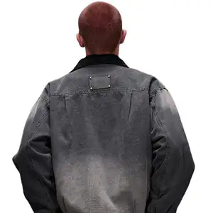 Clothing Suppliers 280 GSM 100% Cotton Men's Retro Trendy Windproof Hoodie Jacket Heavy Weight