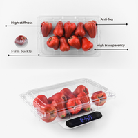 Plateau en plastique PET Offre Spéciale personnalisé emballage alimentaire à brouillard continu plateau de fruits rond avec couvercle Restaurant