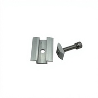 Supports de montage de panneaux solaires en aluminium, pince intermédiaire pour le montage de modules solaires