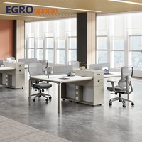 EGROspace Mobilier Professionnel : Poste de Travail Modulaire avec Cloison de Séparation et Banc de Travail pour Bureau