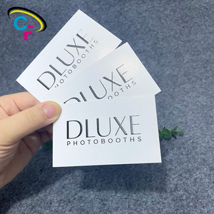 DIY kustom merek UV Logo mewah perhiasan putih dilapisi kertas kartu bisnis dengan kode Qr - Product Image 4