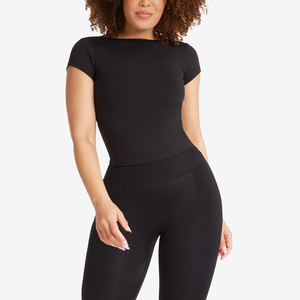 <span class=keywords><strong>Abbigliamento</strong></span> Fitness personalizzato con Logo Oem <span class=keywords><strong>abbigliamento</strong></span> donna 2024 con scollo a <span class=keywords><strong>barca</strong></span> stretto <span class=keywords><strong>abbigliamento</strong></span> da donna - Product Image 1