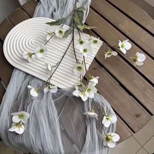 Fleurs d'hibiscus artificielles Jinxi, blanc, orange, vert, rose, violet, décoration de mariage, décoration de la maison, accessoires d'extérieur 18328127424 - Product Image 3