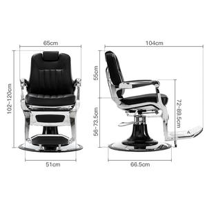 Silla de peluquero King retro, muebles de salón de cuero vintage modernos con base cromada duradera a la venta en <span class=keywords><strong>Miami</strong></span> de EE. UU. - Product Image 3