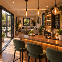 Bar de jardin préfabriqué moderne pour maisons britanniques, pod de divertissement isolé pour l'extérieur avec intérieur personnalisé et installation facile