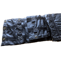 Bâche industrielle OEM en polyester tissé enduit PVC, robuste, 18oz 22oz, Ripstop, imperméable, ignifuge, occultante, noire, pour sacs
