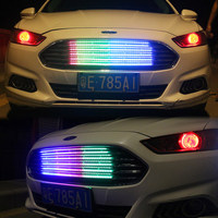 Lumière LED décorative pour calandre de voiture, clignotante, effet cheval au galop, clignotant, lumière de position, colorée et tendance