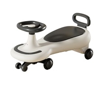 Voiture électrique en plastique torsadée pour enfants de 1 à 6 ans, roues silencieuses, les adultes peuvent s'asseoir, trotteur bébé, poussette jouet