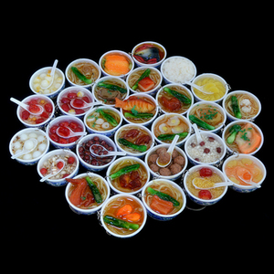 Porte-clés créatif en plastique 3D, modèle bol de riz, jouet mignon, porte-clés alimentaire pour voiture - Product Image 4