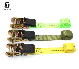 Car Tie Down Strap 800kg 1'' 25mm Ratchet Tie Down Lashing Strap Car Cargo Lashing Belt Boat Tie Down Strap Logo