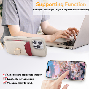 Portefeuille de luxe bandoulière chaîne en cuir lanière étui bandoulière anneau carte <span class=keywords><strong>coque</strong></span> de téléphone pour <span class=keywords><strong>IPhone</strong></span> 17 Pro Max 16E 15 14 13 - Product Image 5
