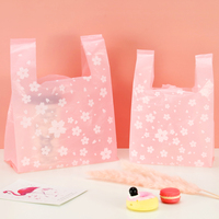 Sac d'épicerie en plastique, sac de courses de supermarché, emballage alimentaire à emporter, gilet en poly, sac à poignée de transport, livraison gratuite