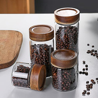 Pot à épices à vis avec couvercle en bois, style vietnamien, taille personnalisée, couvercle de stockage en bois, pot de maçon, couvercle en bois