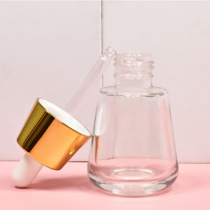 Bán buôn 30ml 50ml thủy tinh trong suốt Chai nhỏ giọt với vàng cổ áo Trung Quốc Nhà máy cung cấp huyết thanh và chăm sóc da chai - Product Image 6