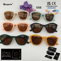 Lunettes de soleil pour enfants Boyarn, stock mixte, UV400, pour bébés, lot économique en boîte entière, personnalisables avec logo