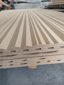 Tấm Mdf Trang Trí Tường Sóng 3d Chạm Khắc Gỗ Mdf Bán Trực Tiếp Từ Nhà Máy Tấm Mdf - Product Image 2
