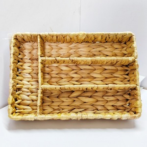 Rattan <b>Storage</b> <b>Basket</b> Rectangle Compartmentalized Eco Friendly Household Desktop Organizer Weaved <b>Basket</b> Frame RD235034 - Product Image 1