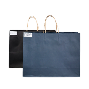 Nâu kraft túi màu rắn đơn giản in văn bản Tote dây tự nhiên xử lý tàu sân bay thiết kế tối giản Túi mua sắm thực tế túi - Product Image 3