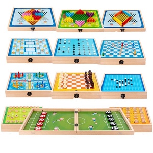 Coffret cadeau multifonctionnel 8 en 1 en bois Fast Sling Shot Puck Combo Game <span class=keywords><strong>Ludo</strong></span> - Product Image 2