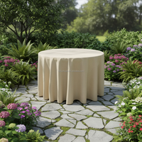 Housse de table personnalisée en polyester, tissu en soie Shantung