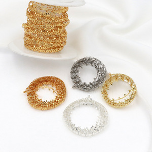 Crystal Wire Edging <b>Strip</b> For Bracelet Making Gold Silver Plated <b>Copper</b> Chain Jewelry Findings Oval Shape SX0191 - Product Image 3