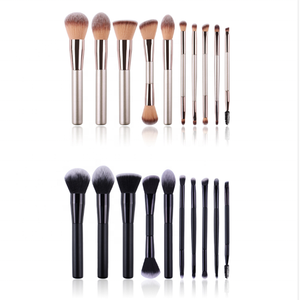 하이 엔드 전문 맞춤형 더블 엔드 아이 페이스 도구 화장품 브러쉬 샴페인 10pcs 오리지널 메이크업 브러쉬 세트 - Product Image 2