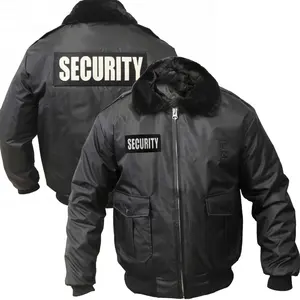 उच्च गुणवत्ता वाले पुरुषों की सुरक्षा के लिए गार्ड जैकेट सर्दियों वर्दी काले अमेरिकी