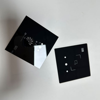 Interrupteur mural intelligent pour maison connectée, écran tactile, verre trempé, noir et blanc, 86*86mm, fabrication en usine