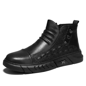 Botas de Hombre de Moda para Primavera y Otoño, Estilo Moderno, Impermeables, Antideslizantes, Resistentes al Desgaste, Color Negro - Product Image 5