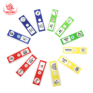 Plastic slide specimens, mixed English and Chinese, 12 slides, for children's <b>microscopes</b>, featuring plants, animals, insects, - Product Image 1