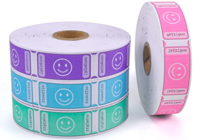 Billets de tombola perforés 1"x2" avec visage souriant, faciles à déchirer, dos inscriptible, numérotés consécutivement pour événements - Product Image 5