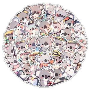 54 pièces/feuille dessin animé <span class=keywords><strong>Koala</strong></span> autocollants Pack personnalisé étanche vinyle Animal mignon <span class=keywords><strong>Koala</strong></span> ours autocollants imprimer Kawaii Journal Scrapbook - Product Image 1