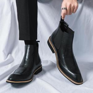 <span class=keywords><strong>Stivali</strong></span> Chelsea in Pelle da <span class=keywords><strong>Uomo</strong></span> e Donna con Punta Affusolata, per Inverno, Matrimonio, Esterno, Lusso, Ufficio, Sicurezza, Lavoro - Product Image 4