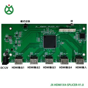 Jx-hdmi信号1进4出分离器主板1 HDMI源分为四个显示单元并循环输出